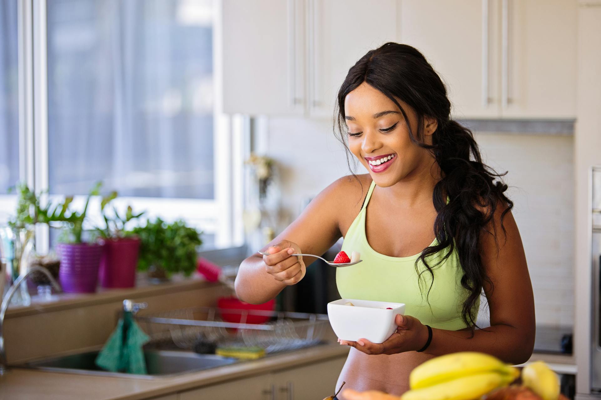 Woman preparing a meal in the kitchen
